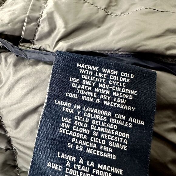 Tommy Hilfiger Duck Down Puffer Coat Women XS Gray Packable Full Zip Winter Snow - Picture 15 of 16